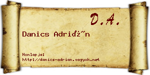 Danics Adrián névjegykártya