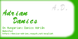 adrian danics business card